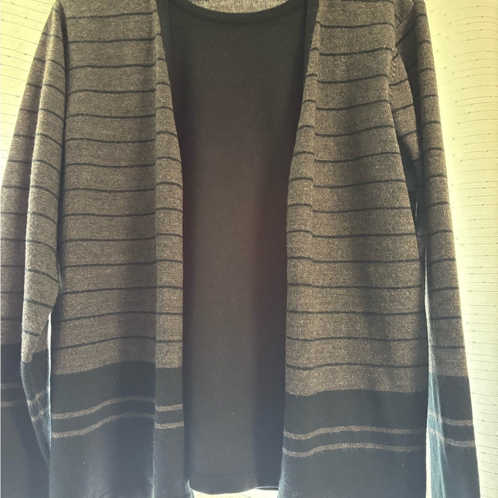 Men's Gray Striped Sweater